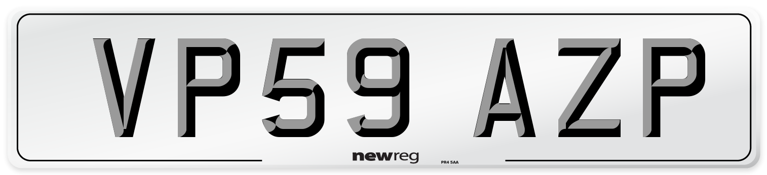 VP59 AZP Number Plate from New Reg
